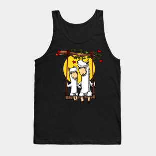 Cute Llama Couple Tank Top